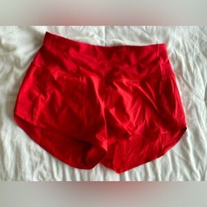 lululemon athletica Red Women's Running Shorts - Speed Up High Rise Shorts